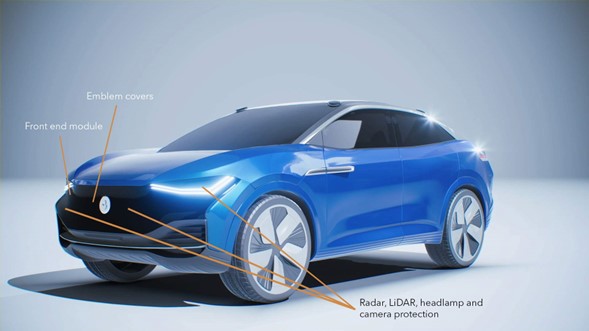 Momentive Performance Materials-Frontend-Module, Emblem-Abdeckungen, Radar, LiDAR, Scheinwerfer- und Kameraschutz