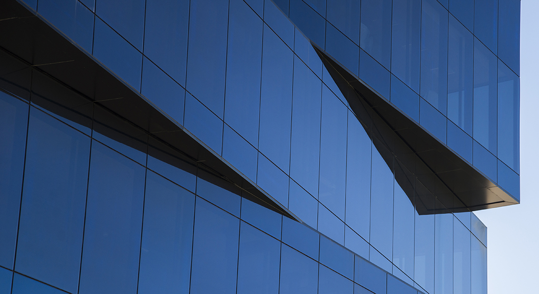 A modern office building detail