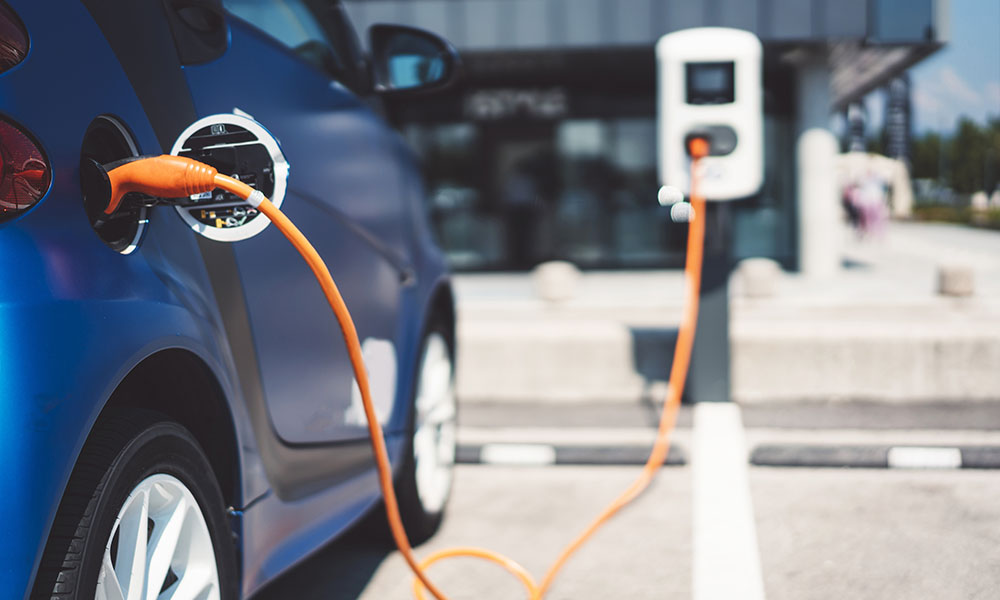 Blue ev charging